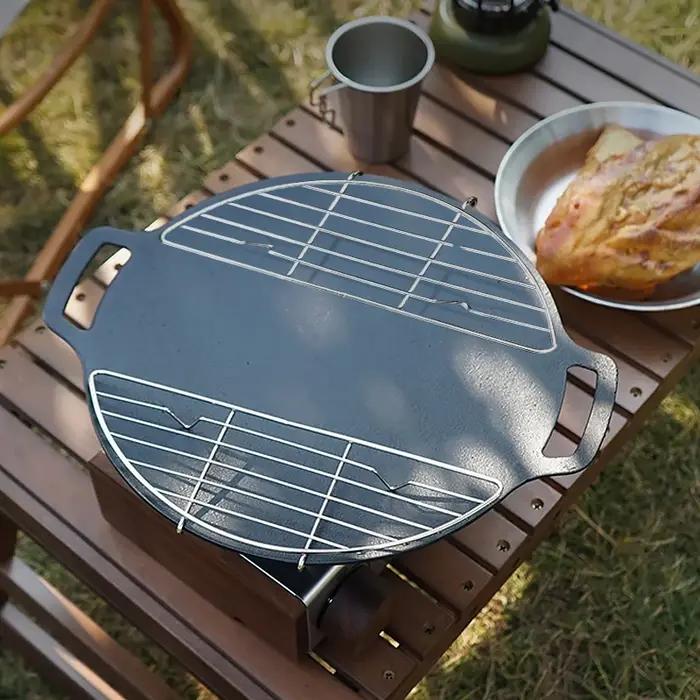 Filet de Barbecue en plein air, support à vapeur en acier inoxydable, poêle à frire pour Camping, Dr