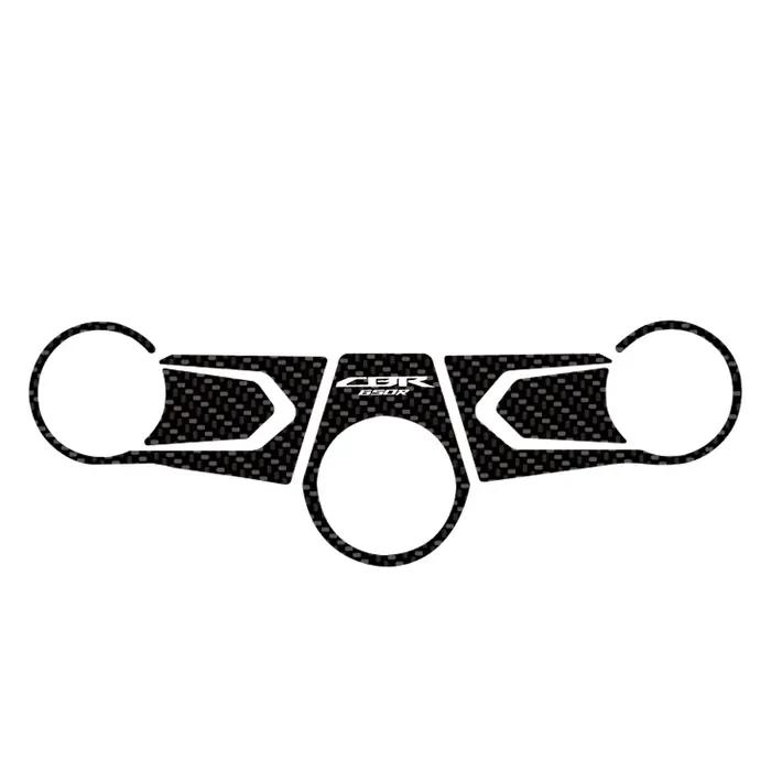 Autocollant de capuchon en Fiber de carbone CBR 650R, tampon de réservoir, fourche, Triple arbre, au