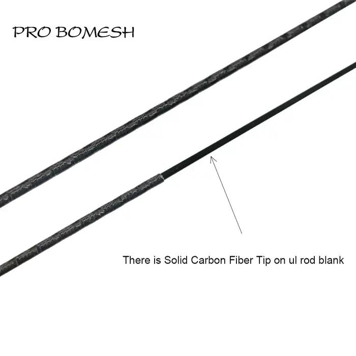 Pro Bomesh 1 ensemble 1.68m UL L 2 sections emballage des rayons X tige de voyage en Fiber de carbon