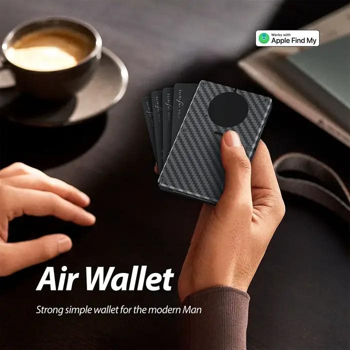 Le portefeuille intelligent fonctionne avec Apple Find My APP, portefeuille mince bloquant RFID, por