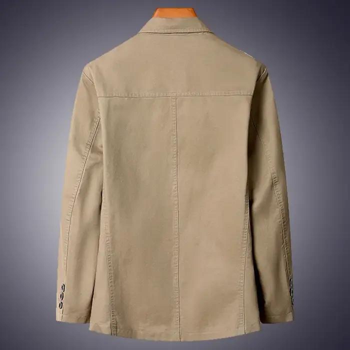 Blazer hommes 2025 mode affaires couleur unie coupe ajustée travail décontracté coton coréen manteau