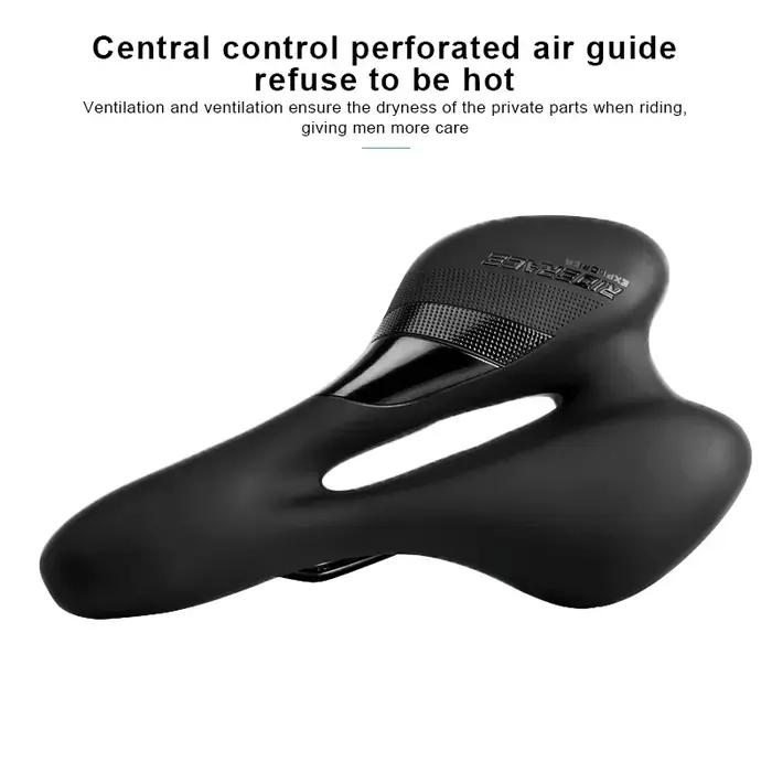 Selle de vélo creuse en cuir PU pour hommes et femmes, vélo de montagne et de route, confortable et antichoc, VTT pour randonnées et courses