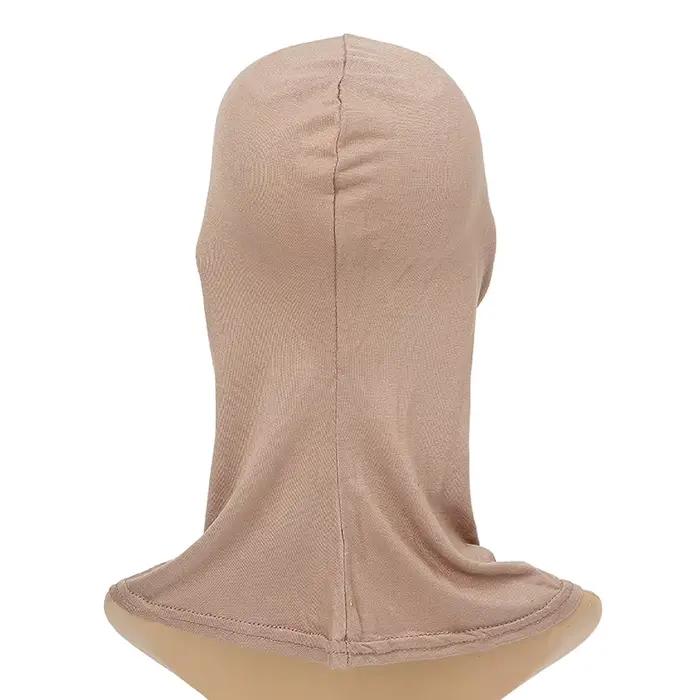 Sous-écharpe capuchon intérieur os Bonnet Hijab Turban Modal extensible couverture complète cou femm