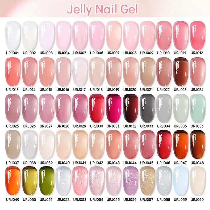 UR SUGAR à Ongles Gel Translucide, Semi-continu, UV, Soak Off, 15ml, Dernière Mode vernis semis perm