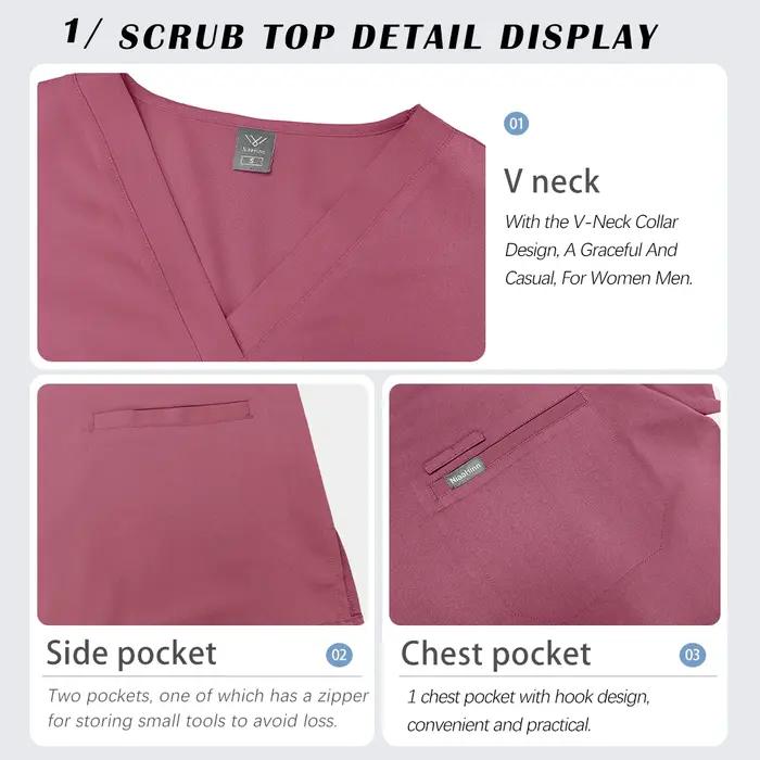 Robe chirurgicale médicale unisexuelle haute performance vêtements de travail pour hôpitaux dentistes et spas de beauté