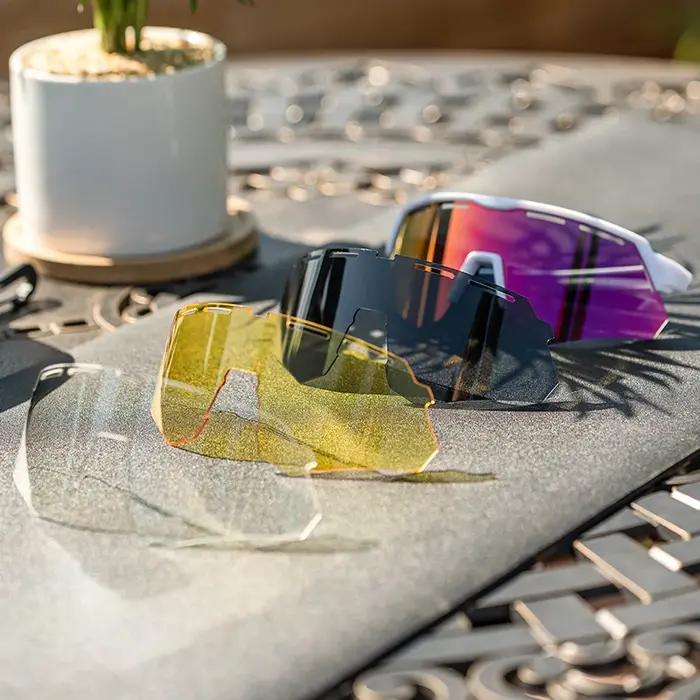 ROCKBROS – lunettes de vélo polarisées pour hommes et femmes, 4 lentilles, vtt, cyclisme sur route,