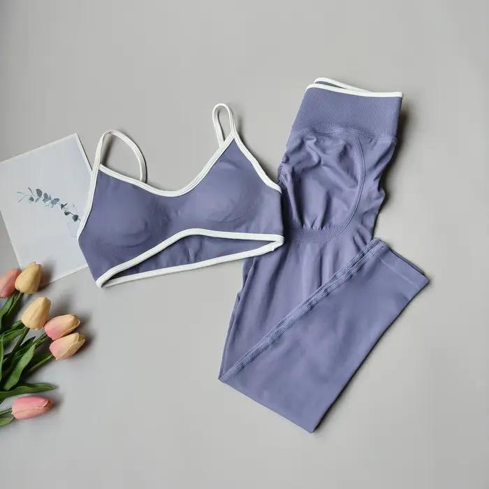 Ensemble de Fitness sans couture pour femmes, survêtement, ensembles de Yoga, vêtements d'entraîneme