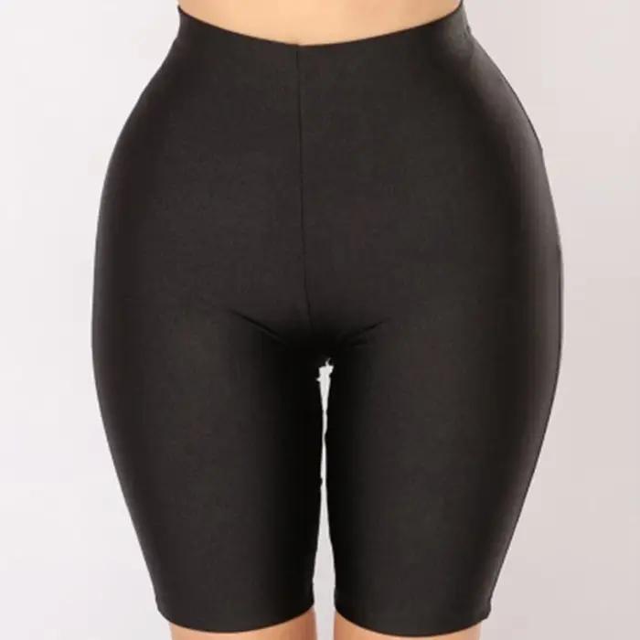 Short de cyclisme mince pour femme, short de sport actif, monochromatique, sexy, maigre, motard, pht