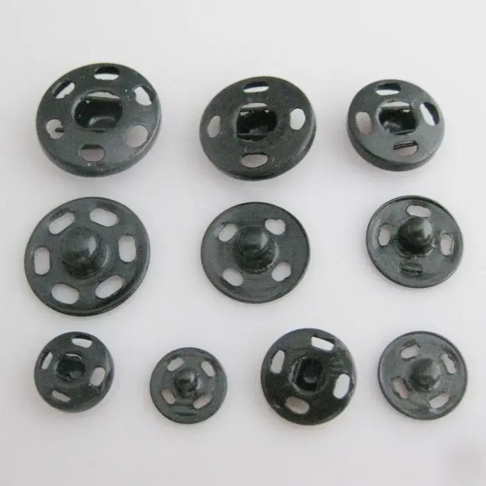 1 carte boutons pression de fixation en fer pour vêtement rond 5 tailles accessoires de couture bric
