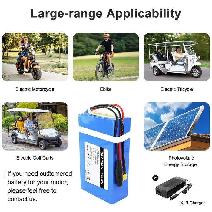 Pack de batteries pour vélo électrique 48V 40Ah 60V 72V, batterie pour vélo électrique et trottinett