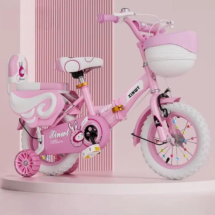 Vélo pour filles 12 14 16 pouces roues apprentissage freins doubles panier cadeau anniversaire enfant exploration sécurité autonome