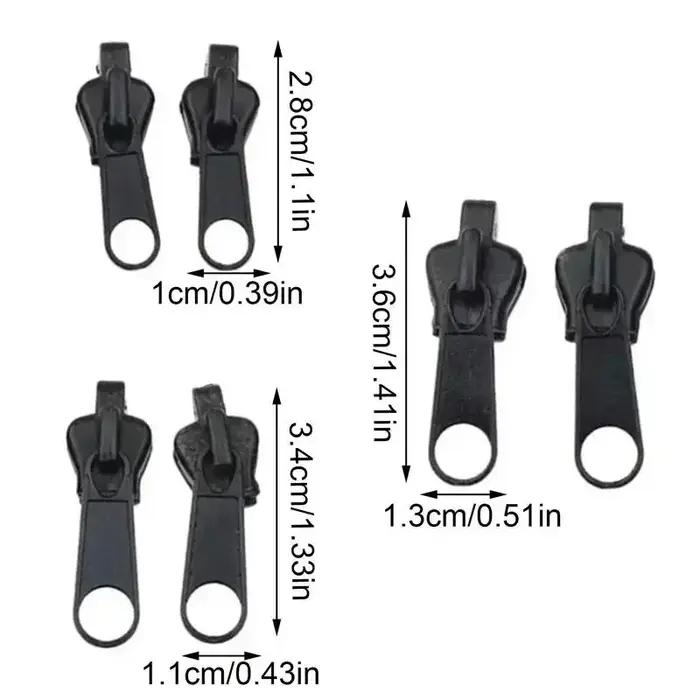 Kit de réparation de fermeture éclair universelle, 3 tailles, remplacement de curseur de fermeture é