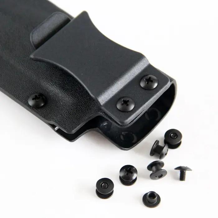 Jeu de Vis en Acier Noir pour Poteau Court Chicago, Tête Croisée, Parfait pour le Bricolage, Étuis/C