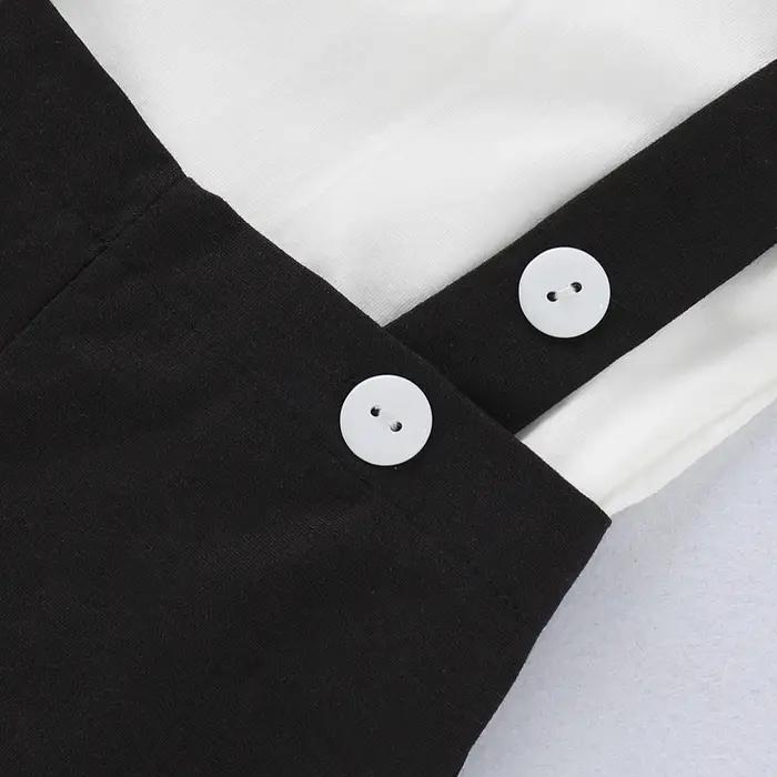 Mini tenue pour homme, Costumes formels pour nouveau-né garçon, chemise à manches courtes avec nœud
