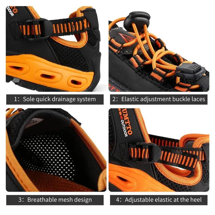 HUMTTO-Chaussures de Randonnée et Pataugeoire pour Homme, Baskets d'Extérieur Respirantes à vaccage