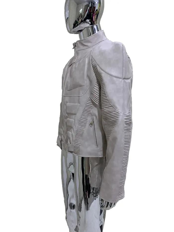 Veste en cuir Pu pour hommes, Cool, en détresse, exosquelette, épaulettes, luxe de styliste, vêtemen