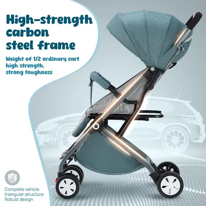 Poussette bébé landau léger Compact pliable continuer avion avec moustiquaire