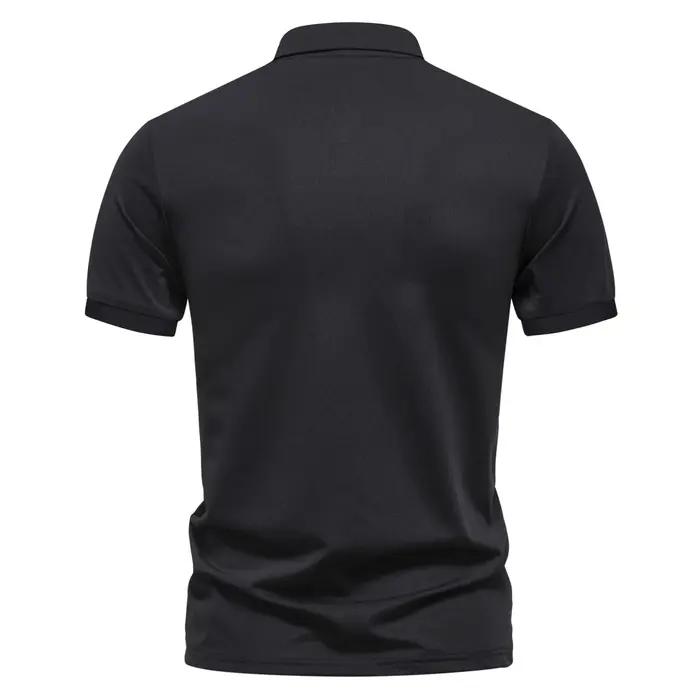 POLO à manches courtes à séchage rapide, pour Sports de plein air et Fitness, haut à revers en maill