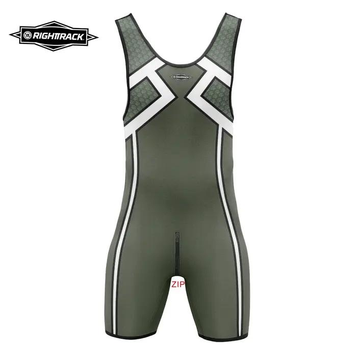 Singlet zipper homme déguisement sexy - Combinaison play drum pour powerlifting wrestling RT