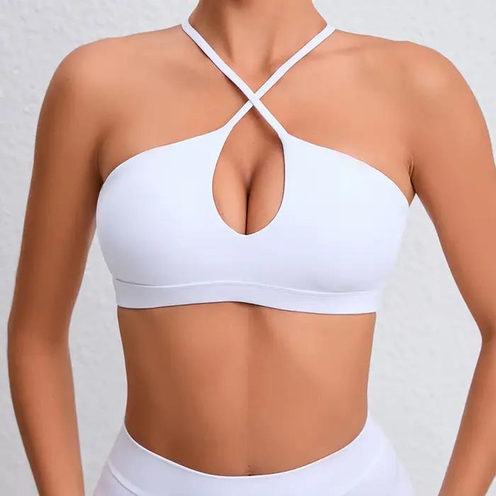 Hearuisavy Soutien-gorge de sport sexy pour femme, extensible, pour l'été, la gym, le yoga, l'entraî
