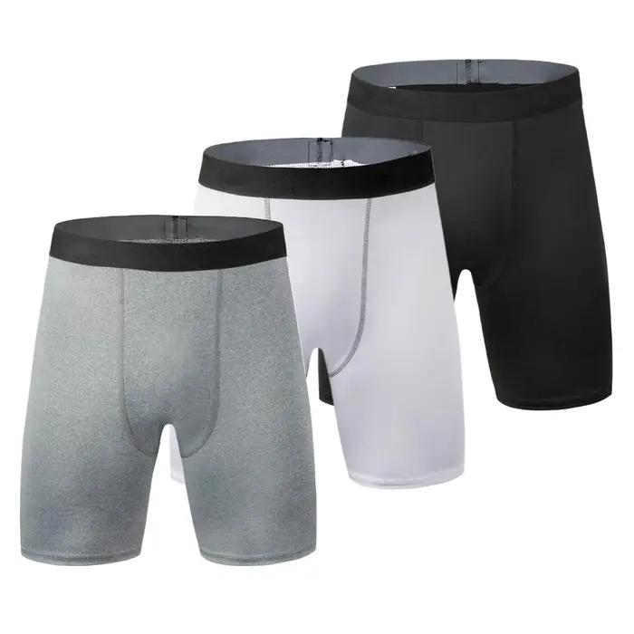 Leggings de sport pour hommes, pantalons de Compression, short quart de basket-ball, séchage rapide,