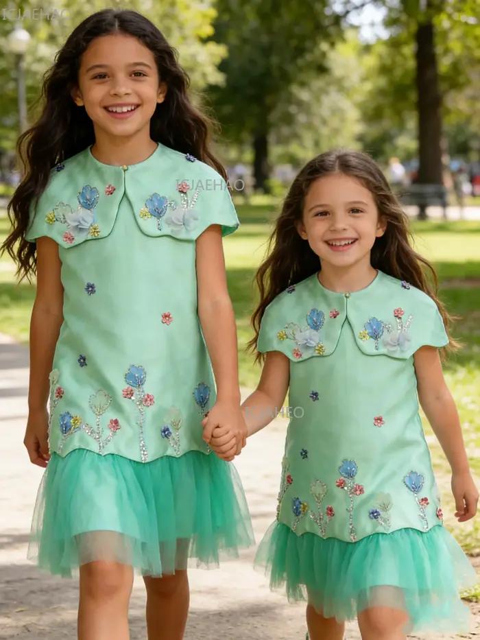 Robes Vertes pour Enfants, Robes de Filles, Vêtements pour Enfants, Tenues de Princesse pour Fêtes,
