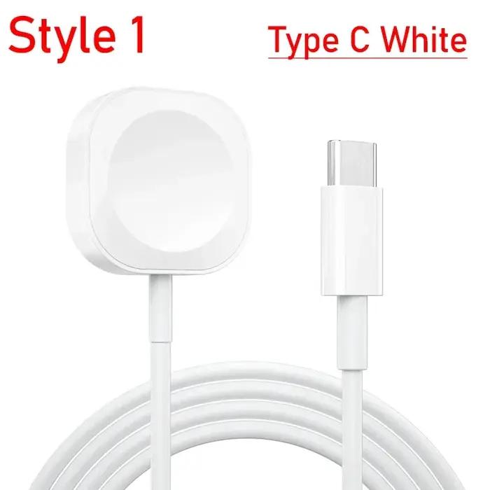 Chargeur sans fil magnétique USB Type C pour IWatch 9/8/7/6/5/SE, Station de charge rapide Portable