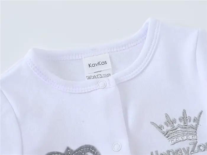 Nouveau-né bébé garçons barboteuse couronne royale Prince 100% coton ensemble de vêtements avec casq