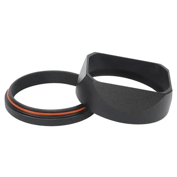 Haoge LH-X54B X100v pare-soleil en aluminium métal avec anneau d'adaptation de 49mm pour Fujifilm Fu