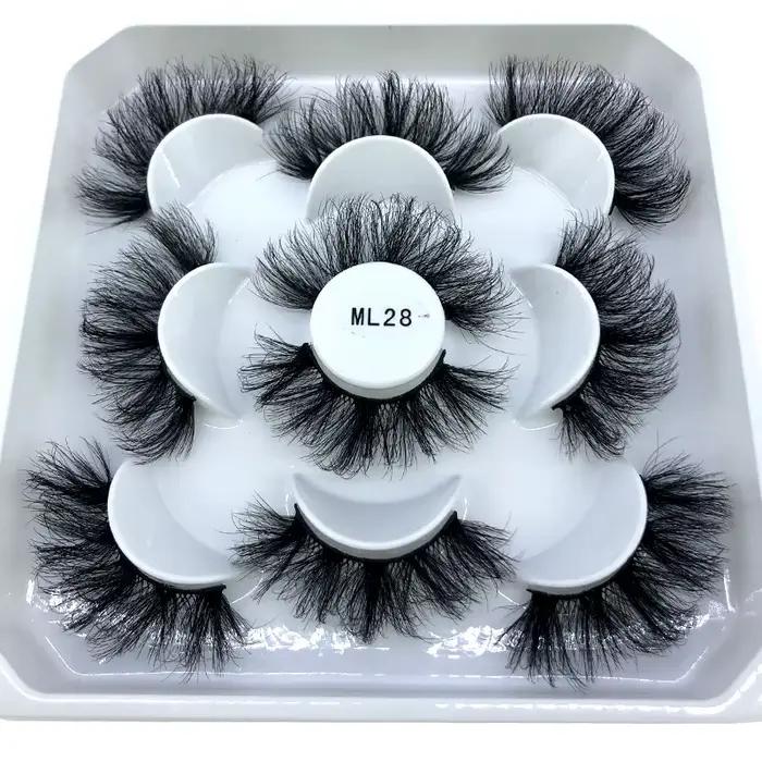 Nouveau 5 paires 8-25mm naturel 3D faux cils faux cils kit de maquillage vison cils extension vison