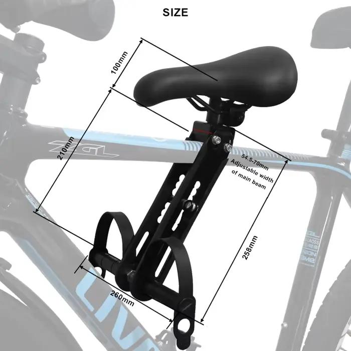 Siège de vélo pour enfants selle de vélo VTT cadre avant guidon de sécurité installation facile confort sécurité sorties en famille occasions spéciales