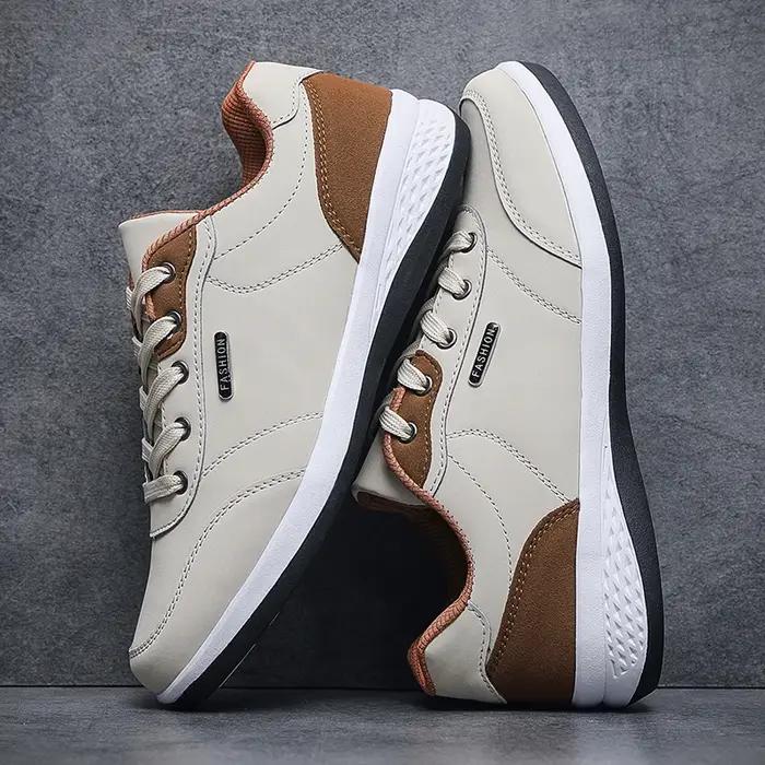 Chaussures de marche imperméables quatre saisons pour hommes, chaussures de sport décontractées en c