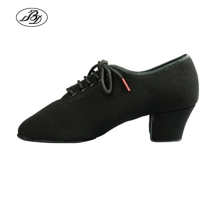 Chaussures de danse latine pour femmes, chaussures d'enseignement pour dames T1b, semelle fendue en