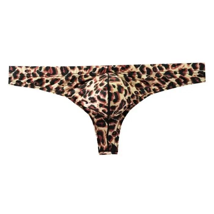 Sous-vêtements pour hommes, lingerie pour hommes, string imprimé léopard, taille basse, culotte pour hommes, sous-vêtements fins, slips pour hommes, cadeaux