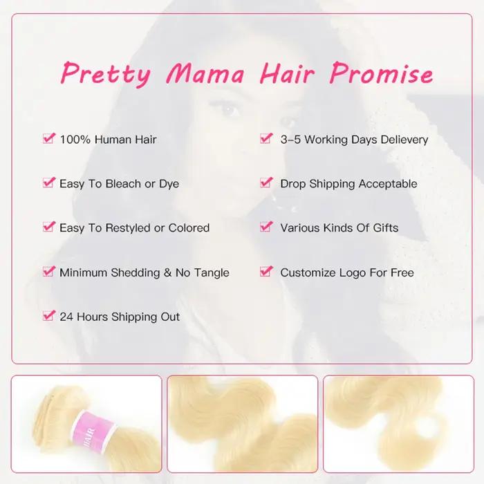 Tissage en Lot Brésilien Naturel Remy Body Wave Blond, Extensions de Cheveux Humains, 36 38 40 Pouce