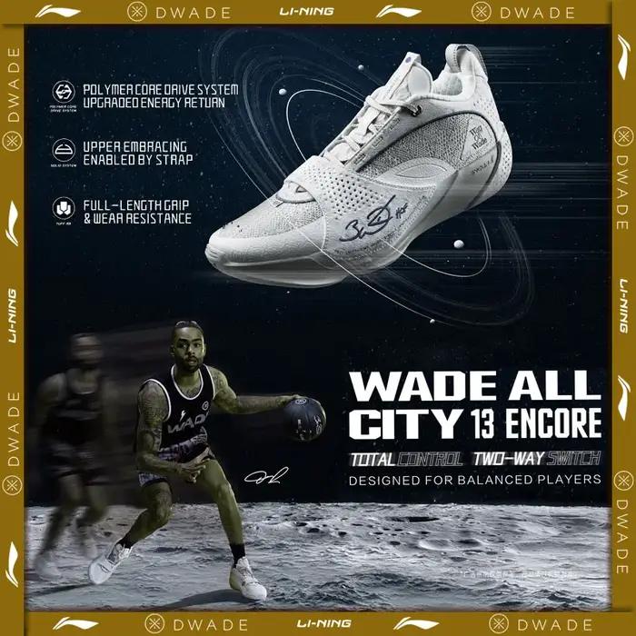 Li-Ning WADE ALL CITY 13 ENCORE Chaussures de basket-ball professionnelles pour hommes BOOM Cushion