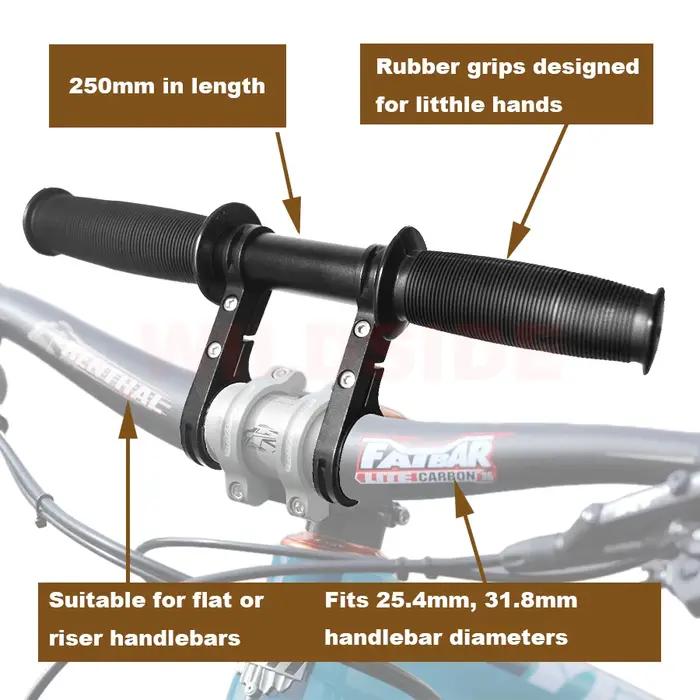 Guidon de siège de vélo vtt enfant monté sur le devant 250mm pour enfants enfants 2-5 ans guidon de