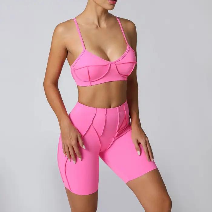Combinaison de sport pour femmes dos nu effet levage des fesses yoga fitness élégante silhouette sublimée