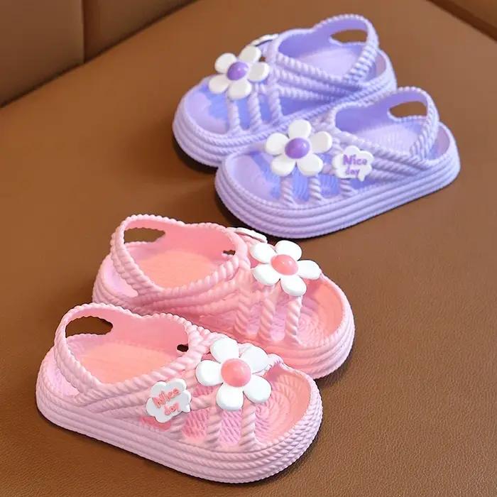 Pantoufles d'été pour enfants, pour filles et garçons, salle de bain, maison, chaussures de plage an