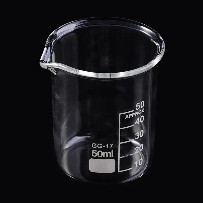 5 pièces/ensemble 5/10/25/50/100ml bécher en verre laboratoire tasse à mesurer verrerie pour école é