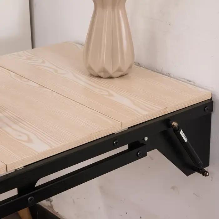 Table pliante murale, étagère de rangement flottante, goutte de cuir chevelu, table à manger, petit