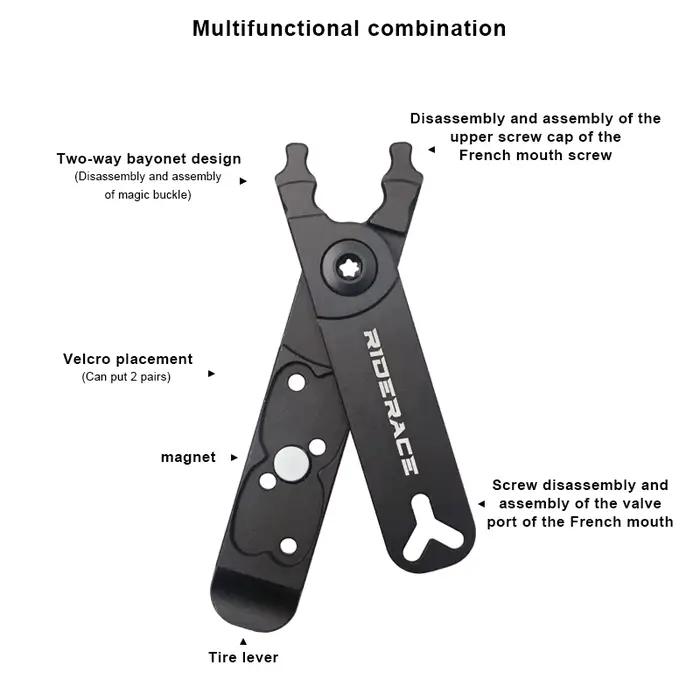 Ensemble d'outils de réparation de chaîne de vélo, connecteur de chaîne, verrouillage à maillons rap