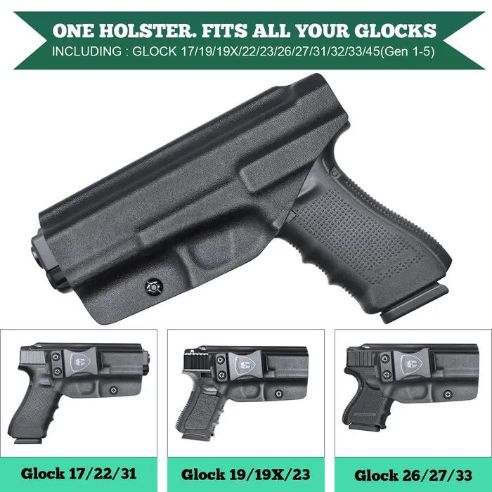 Pour Glock 17/19/22/31,Warriorland IWB Kydex étui à l'intérieur dissimulé étui de transport main dro