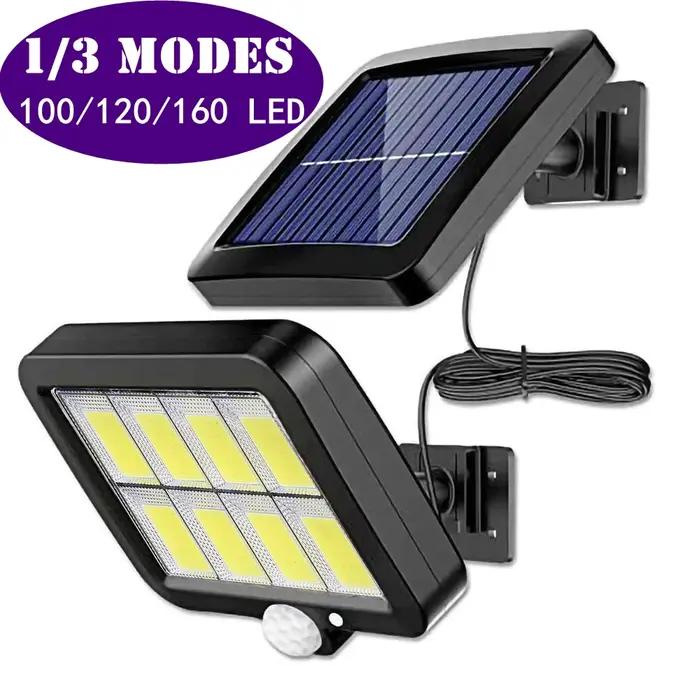 160LED lumière solaire fendue applique étanche extérieure capteur de mouvement solaire appliques mur