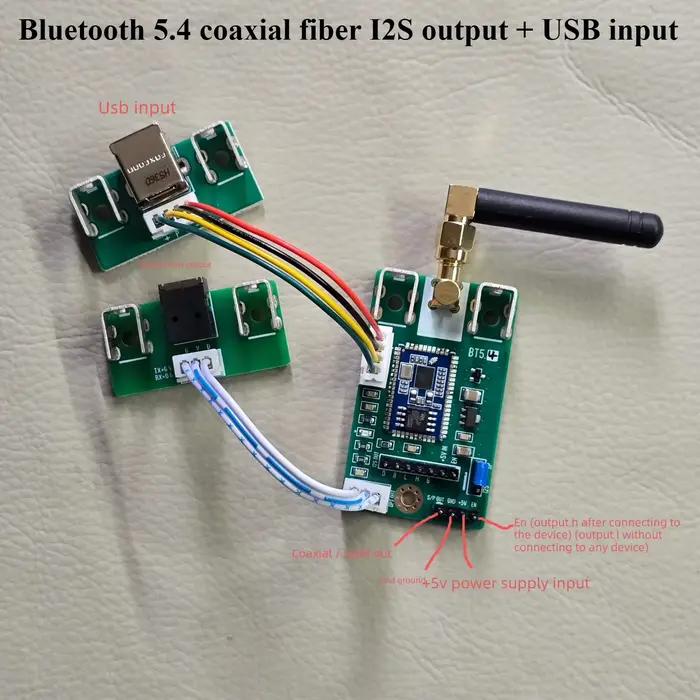 Nvarcher QCC5171 Bluetooth 5.3 Sat, AC Tech I2S, sortie coaxiale, carte USD