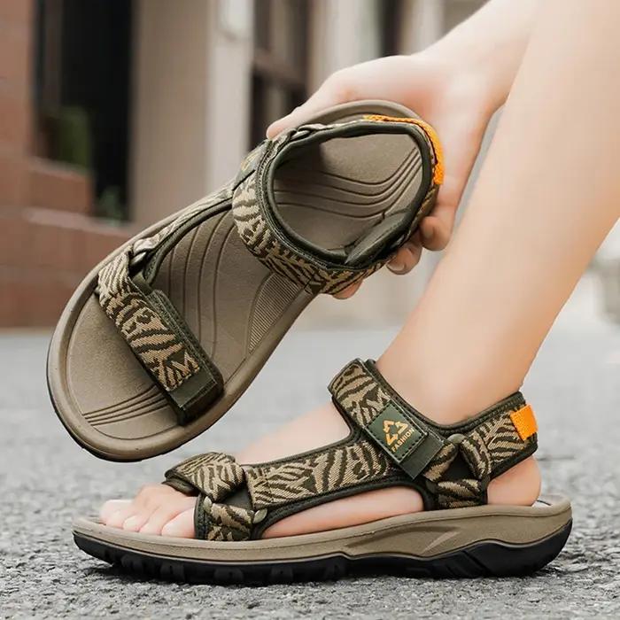 Sandales d'extérieur à bout ouvert pour hommes, chaussures de randonnée respirantes, sandales de pla