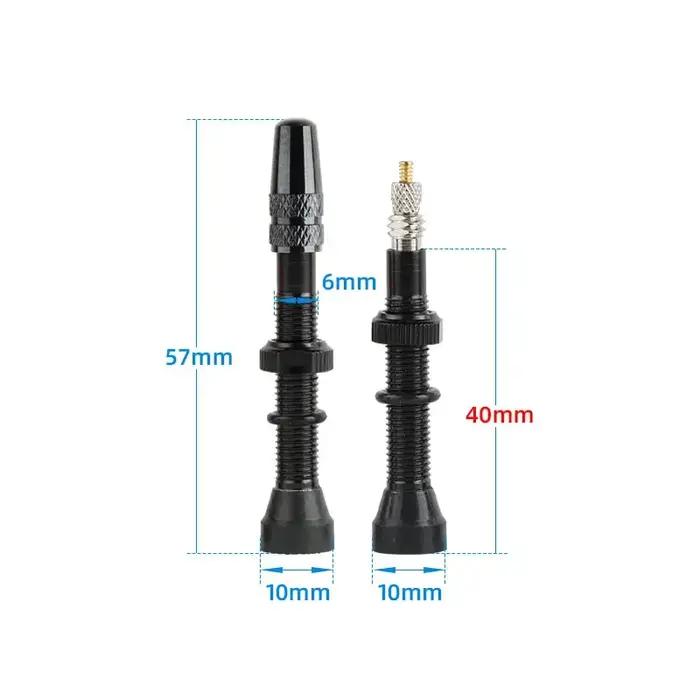 Deemount 2 pièces 40/60/80mm tige de Valve Presta/FV pour pneu Tubeless vtt vélo de route vélo sans