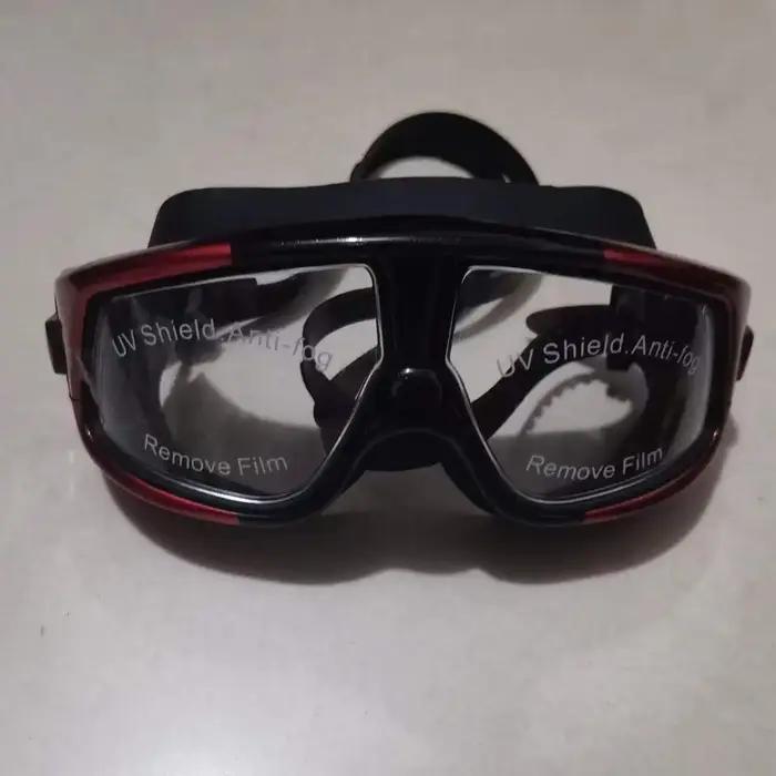 Lunettes de natation à grande monture pour femmes et hommes, nouvelle mode, HD, antibuée, fabricant