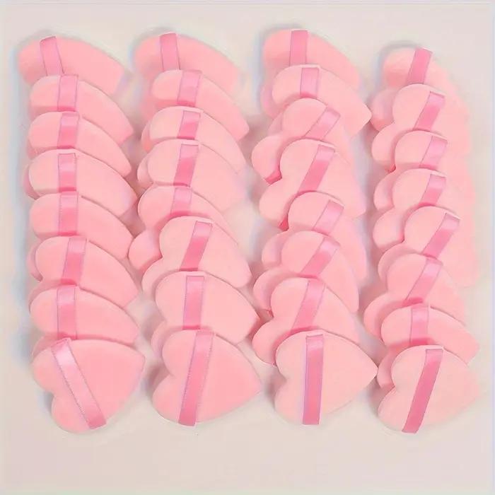 Ensemble de bouffées de poudre en velours cœur, 5 à 26 pièces, éponge floquée hypoallergénique pour